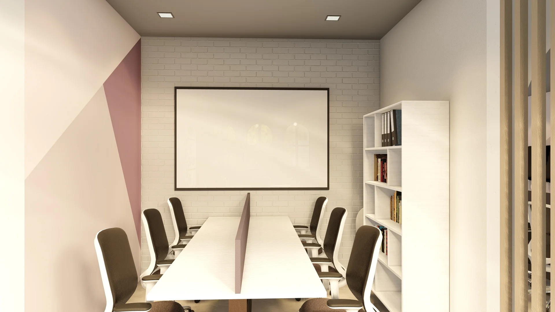 Office Interior Design, Sri Lanka, Colombo, Home to office conversion, Purple and white theme, meeting room 2